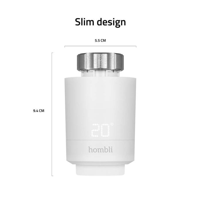 Bild 4, Hombli 3-PACK Smart Termostat Expansionspaket Vit