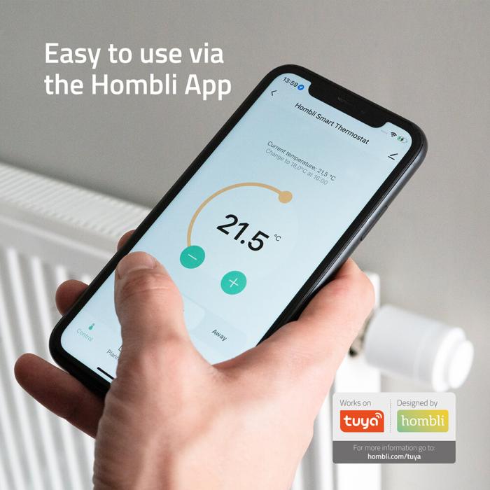 Bild 8, Hombli 3-PACK Smart Termostat Expansionspaket Vit