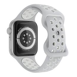 Sportarmband Dual-Color Apple Watch 41/40/38 mm (M/L) Grå/Vit