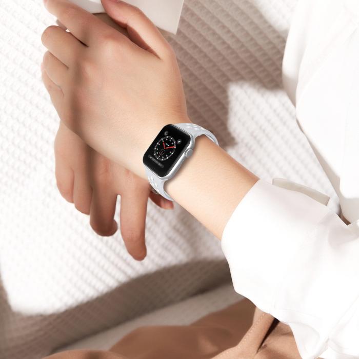 Bild 6, Sportarmband Dual-Color Apple Watch 41/40/38 mm (M/L) Grå/Vit