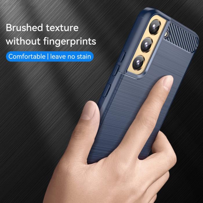 Bild 3, Samsung Galaxy S22 Plus Skal Borstad Stål Textur Blå