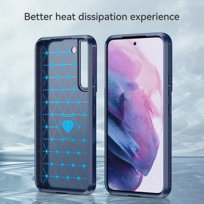 Bild 4, Samsung Galaxy S22 Plus Skal Borstad Stål Textur Blå