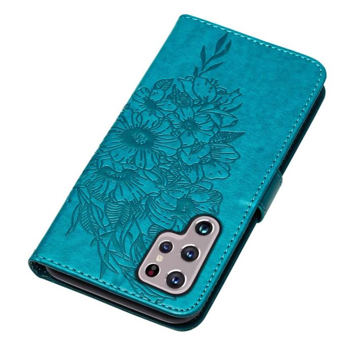 Bild 5, Samsung Galaxy S23 Ultra Fodral Fjäril Tryck Blå