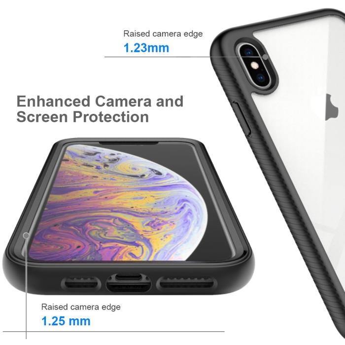 Bild 5, iPhone Xs Max Skal 360 Hybrid Defense Svart