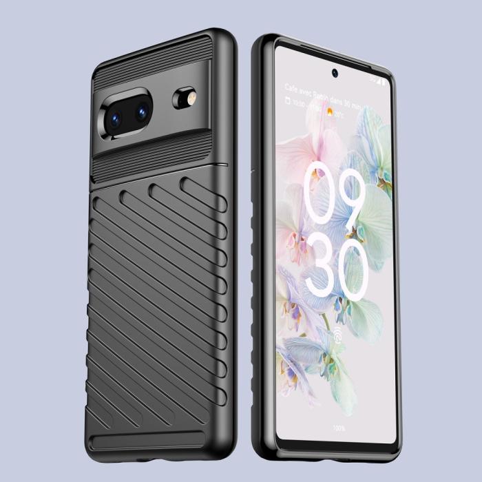 Bild 6, Google Pixel 7 Skal Twill Textur Svart