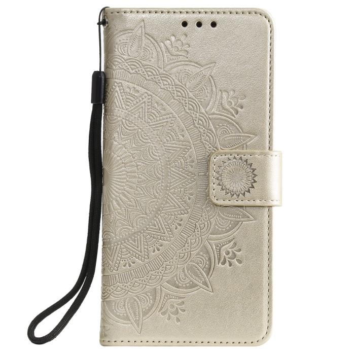 Bild 2, iPhone 12 Mini - Mandala Fodral - Guld