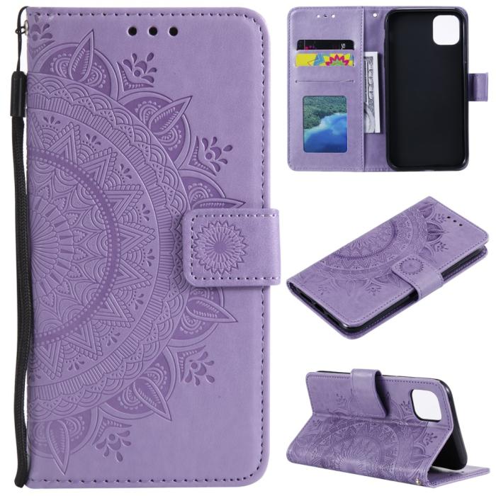 Bild 1, iPhone 12 Mini - Mandala Fodral - Lila