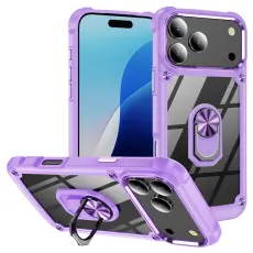 iPhone 18 Pro/17 Pro Skal Shockproof Ring Hybrid Lila