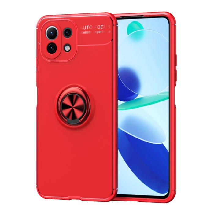 Bild 1, Xiaomi Mi 11 Lite - Ring Skal - Röd