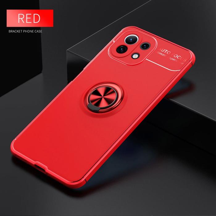 Bild 2, Xiaomi Mi 11 Lite - Ring Skal - Röd