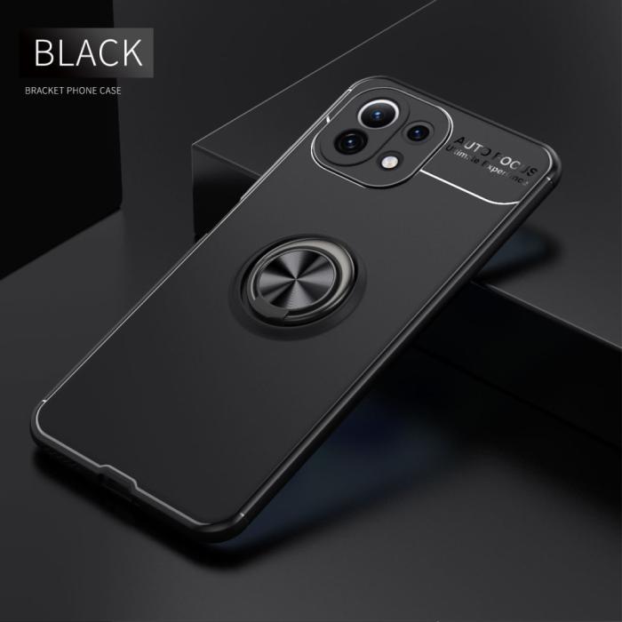 Bild 2, Xiaomi Mi 11 Lite - Ring Skal - Svart