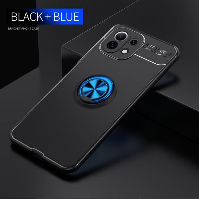 Bild 2, Xiaomi Mi 11 Lite - Ring Skal - Svart/Blå