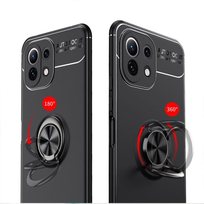 Bild 3, Xiaomi Mi 11 Lite - Ring Skal - Svart/Roséguld