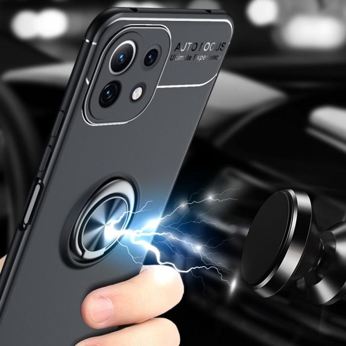 Bild 4, Xiaomi Mi 11 Lite - Ring Skal - Svart/Roséguld