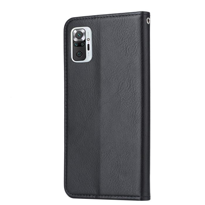 Bild 2, Xiaomi Redmi Note 10 Pro - Läder Flip Fodral - Svart