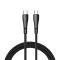 MCDODO Snabbladdare 1.2m USB-C - USB-C Nylon Kabel - Svart