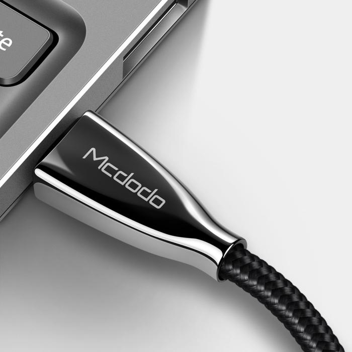 Bild 2, MCDODO Snabbladdning Flätad Nylon USB-C - USB-C 1.5 m - Svart
