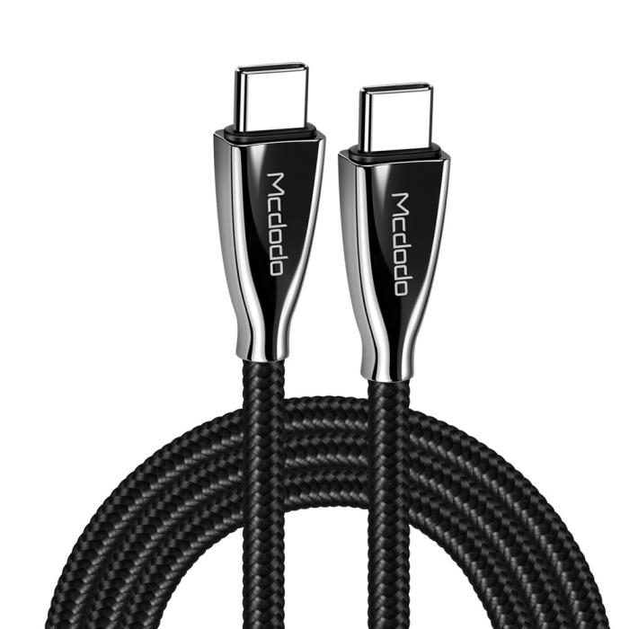 Bild 3, MCDODO Snabbladdning Flätad Nylon USB-C - USB-C 1.5 m - Svart