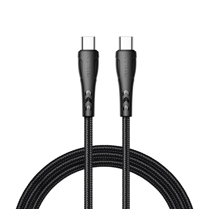 Bild 1, MCDODO Snabbladdare 1.2m USB-C - USB-C Nylon Kabel - Svart