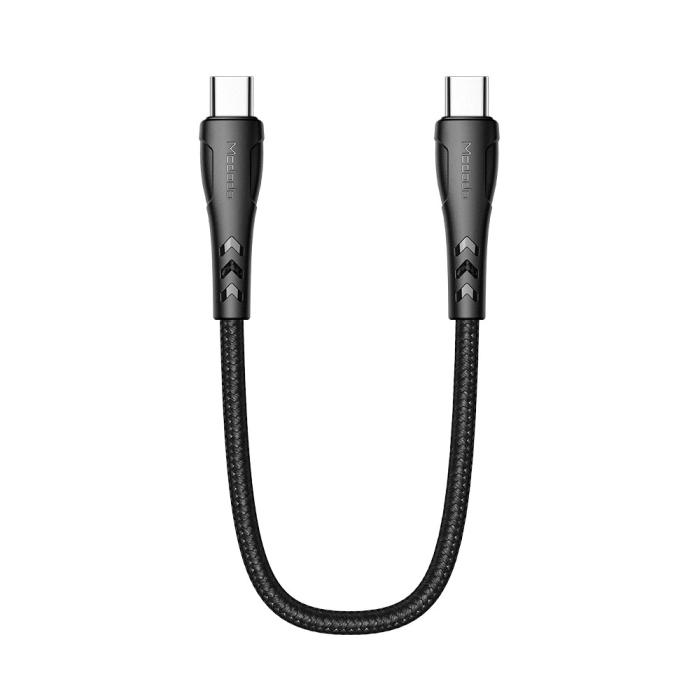 Bild 2, MCDODO Snabbladdare 1.2m USB-C - USB-C Nylon Kabel - Svart
