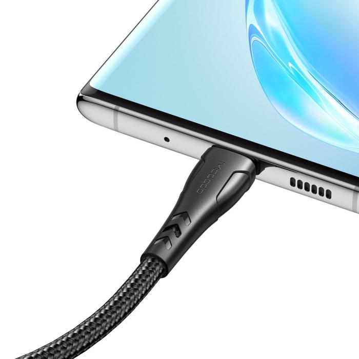 Bild 5, MCDODO Snabbladdare 1.2m USB-C - USB-C Nylon Kabel - Svart