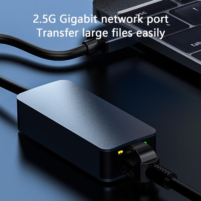 Bild 2, USB-A - RJ45 Nätverksadapter Grå