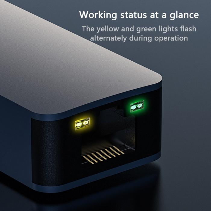 Bild 5, USB-A - RJ45 Nätverksadapter Grå
