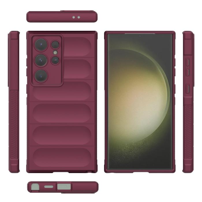 Bild 5, Samsung Galaxy S24 Ultra Skal Magic Shield Vinröd