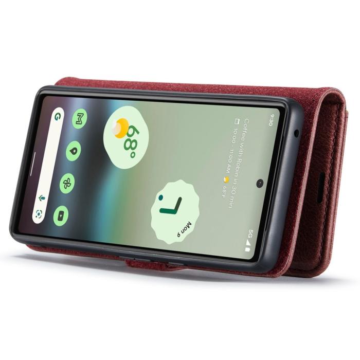 Bild 3, DG.MING Google Pixel 6A 2in1 Magnet Fodral / Skal Röd