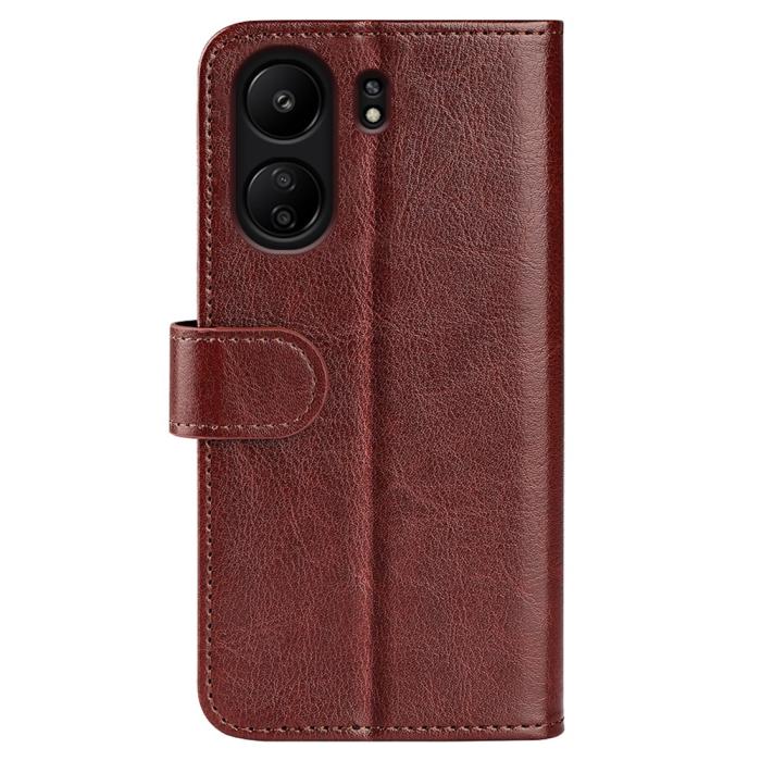 Bild 6, Xiaomi Redmi 13C 4G Fodral Crazy Horse Läder Brun