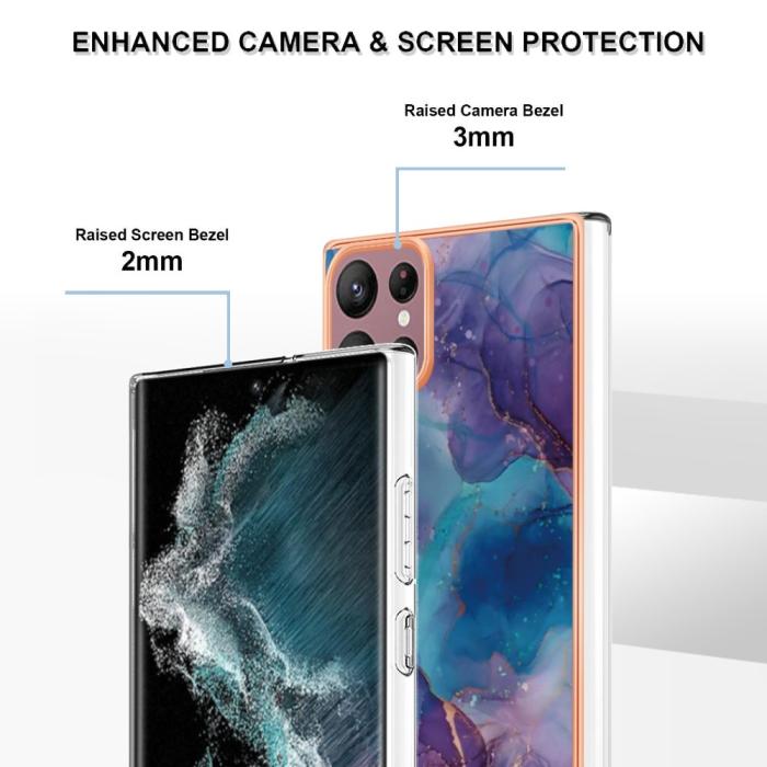 Bild 4, Samsung Galaxy S23 Ultra Skal Marmor TPU Lila