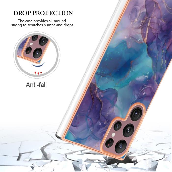 Bild 5, Samsung Galaxy S23 Ultra Skal Marmor TPU Lila