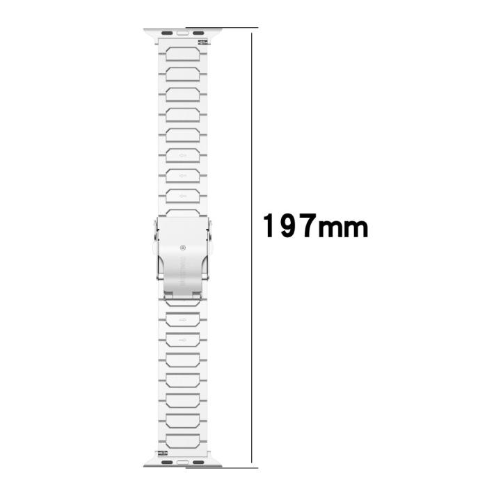 Bild 6, Apple Watch 42/44/45/49 mm Armband Metall Silver