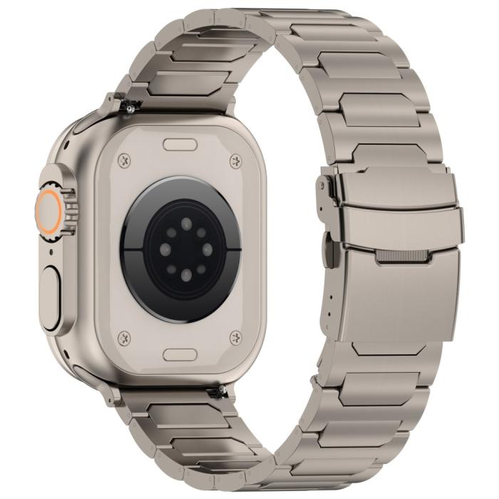 Bild 1, Apple Watch 42/44/45/49 mm Armband Metall Titanium