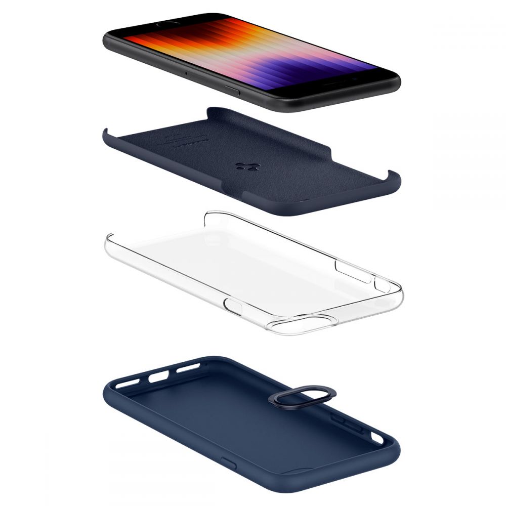 Spigen iPhone 7/8/SE Skal Silikon Fit Navy Blue