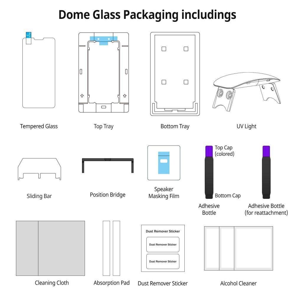 Whitestone iPhone 7/8/SE Skrmskydd Dome Hrdat Glas