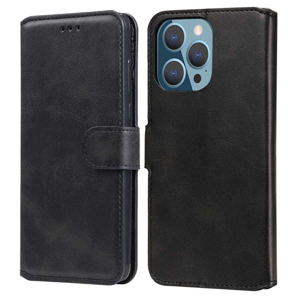 iPhone 13 Pro Fodral Läder Svart