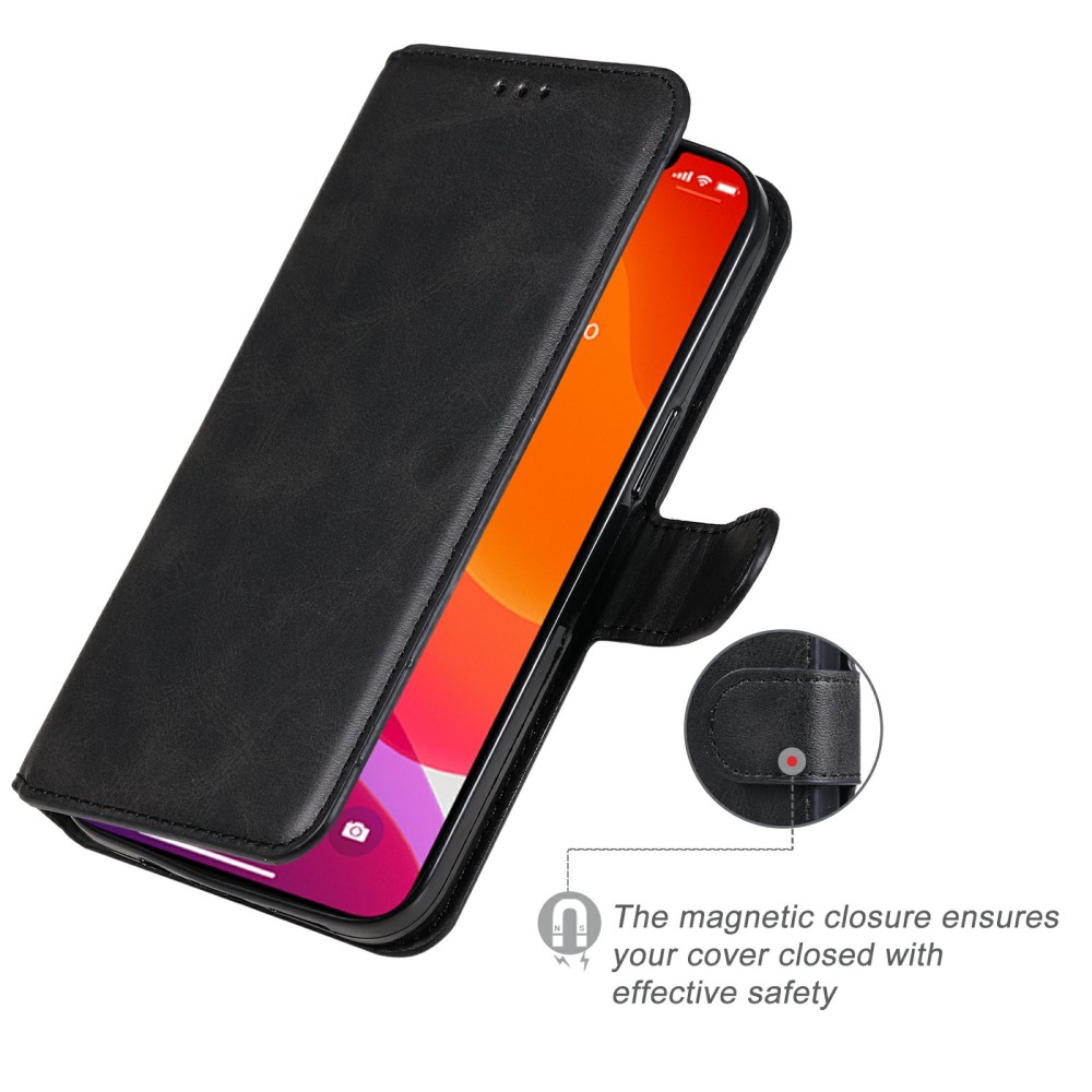 iPhone 13 Pro Fodral Läder Svart