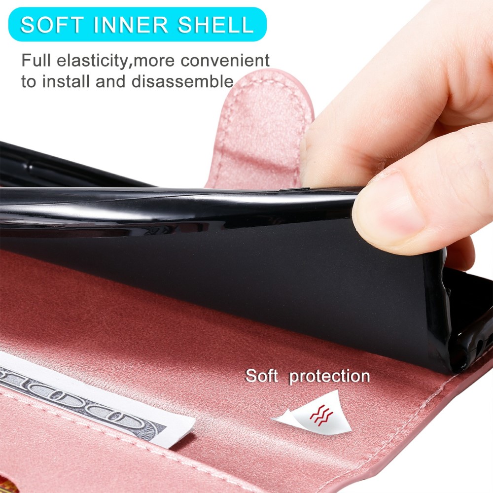 iPhone 13 Pro Fodral Läder Roséguld
