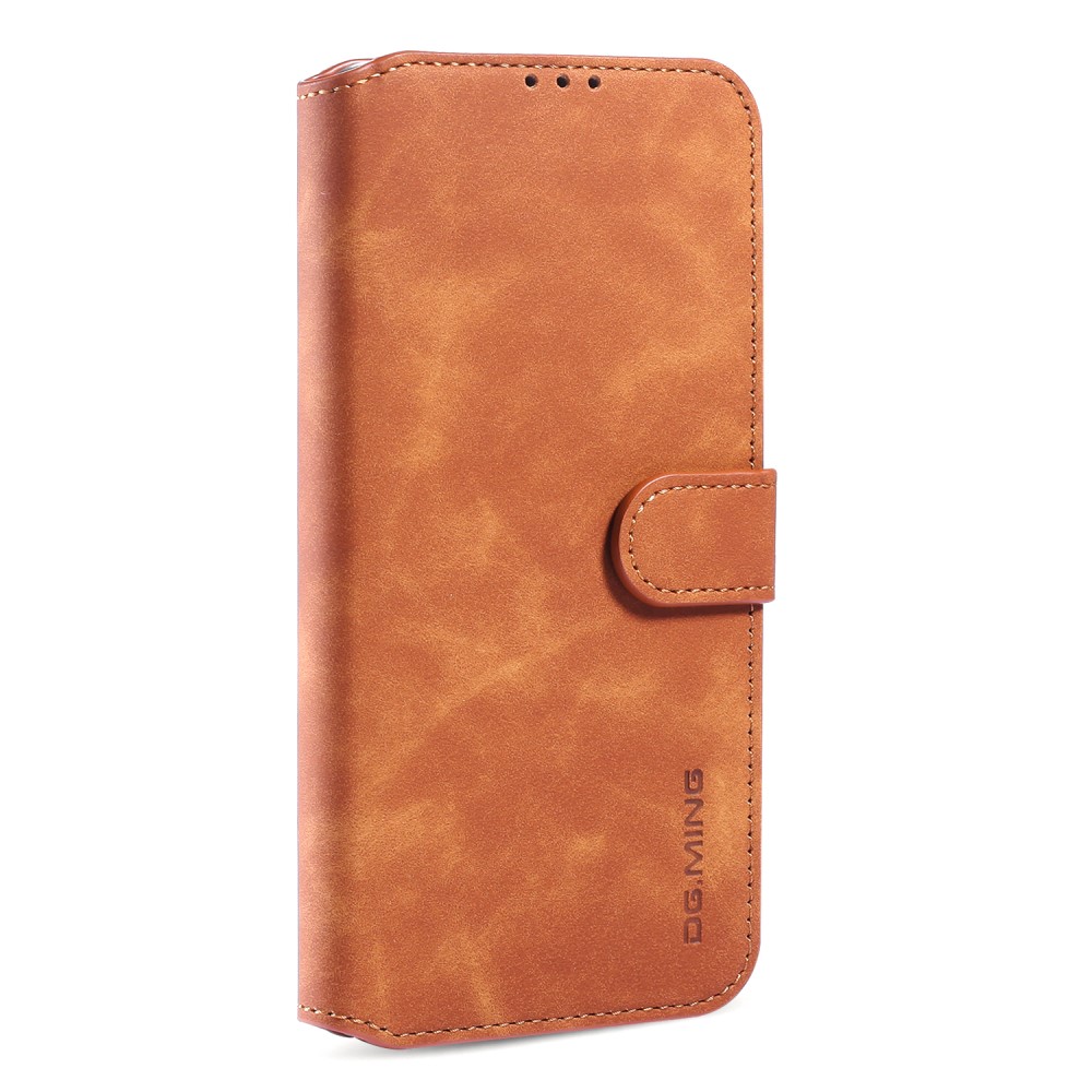 DG.MING iPhone 13 Pro Max Fodral Retro Läder Brun