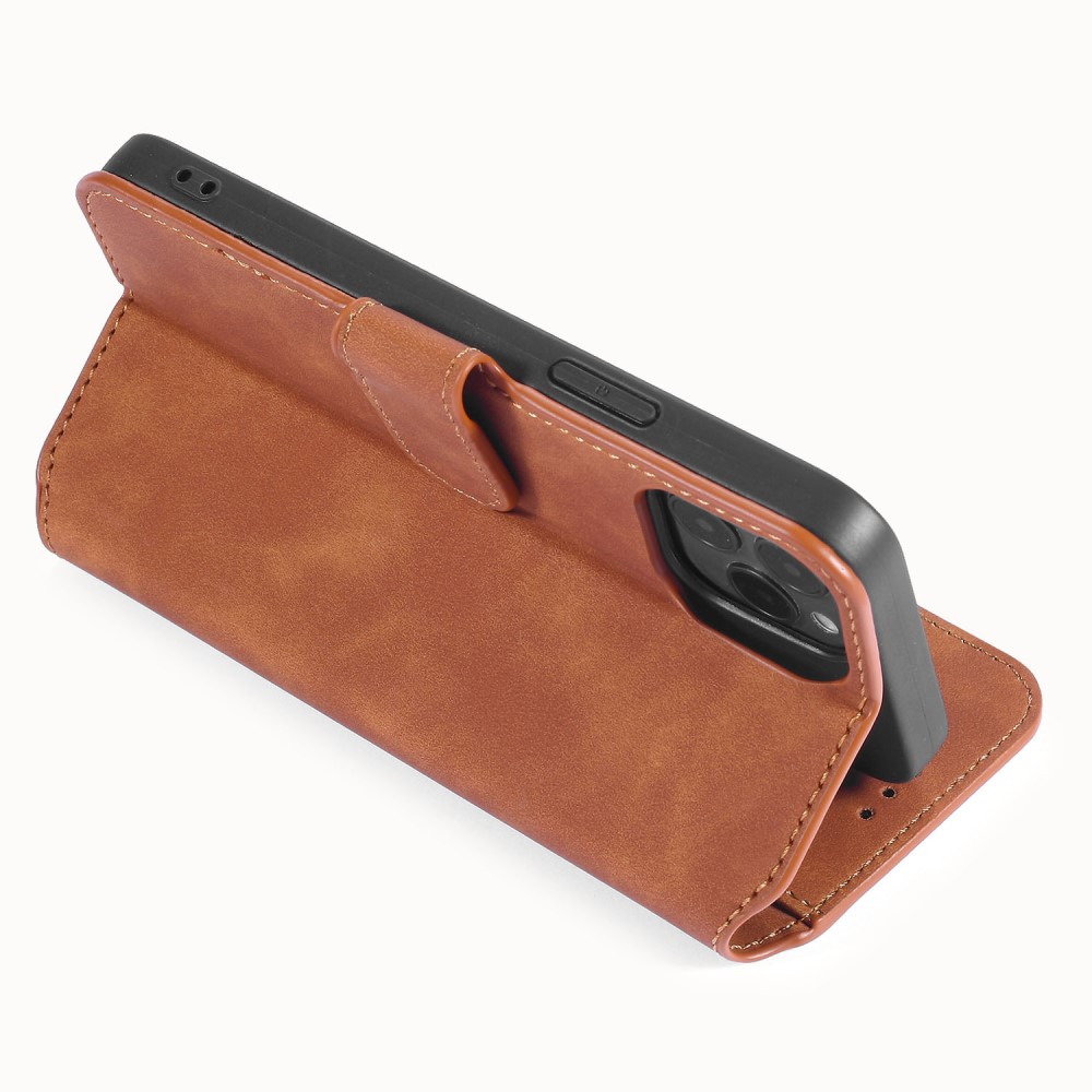 DG.MING iPhone 13 Pro Max Fodral Retro Läder Brun