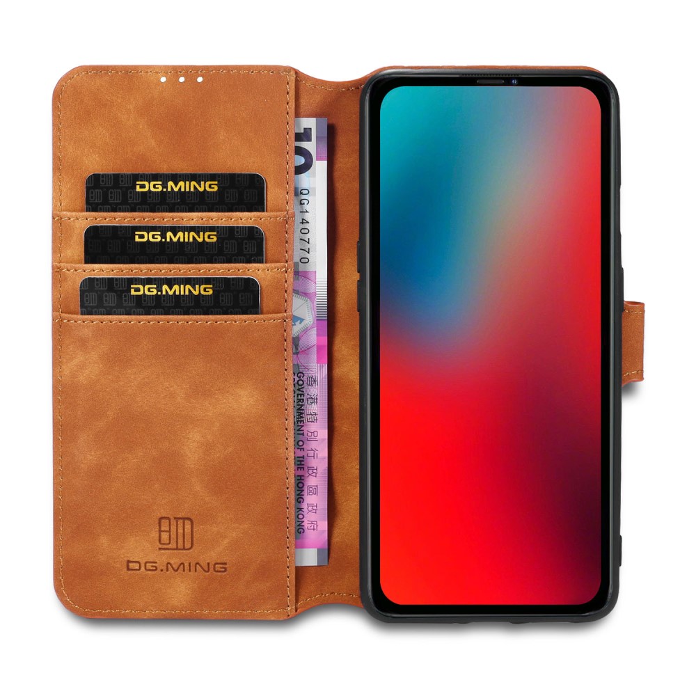 DG.MING iPhone 13 Pro Max Fodral Retro Läder Brun