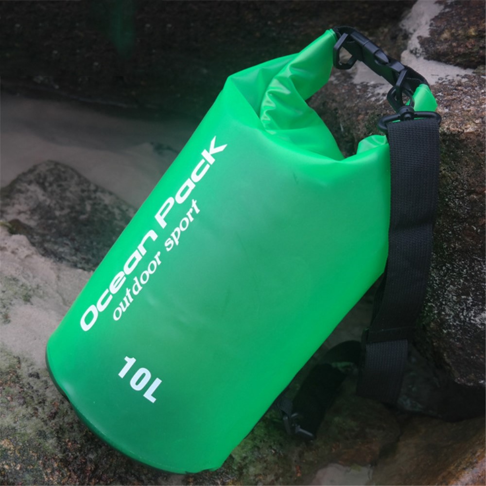 10L Genomskinlig Dry Bag Vattentt Sjsck / Packpse Grn