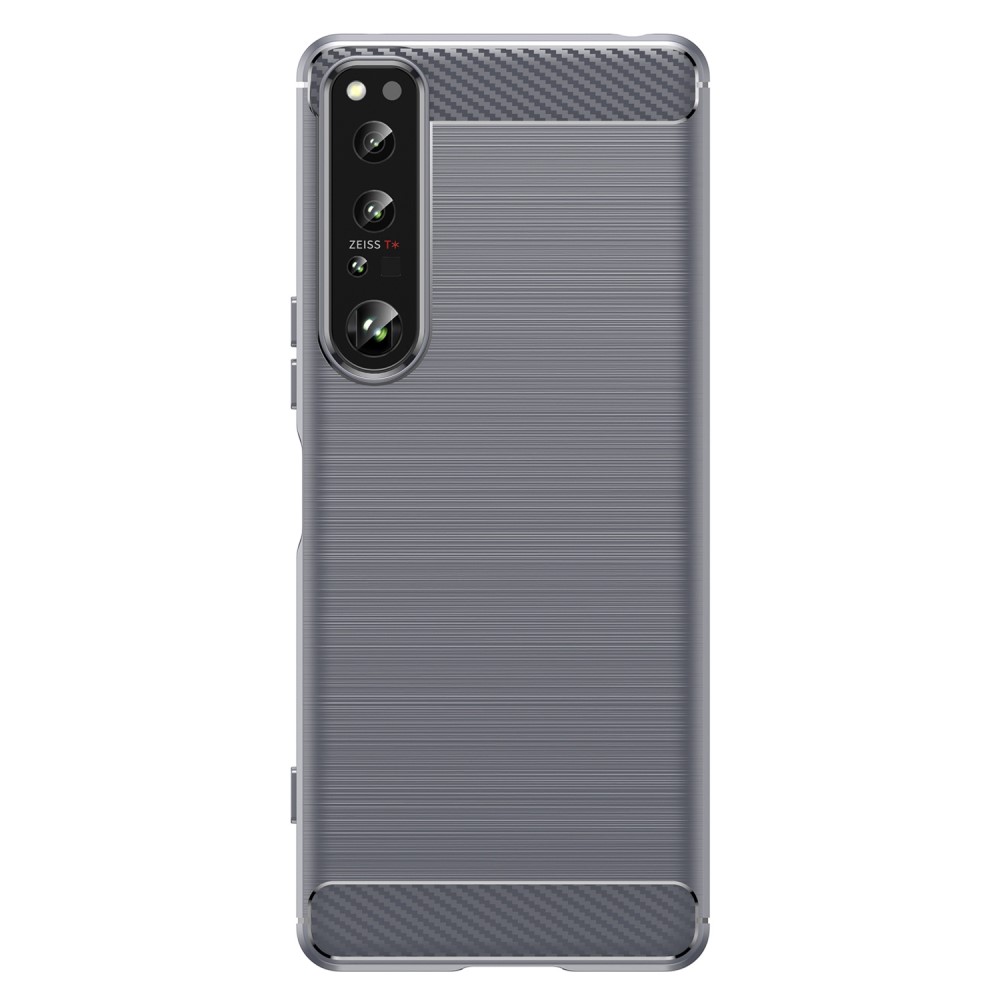 Sony Xperia 1 IV Skal Borstad Stål Textur Grå