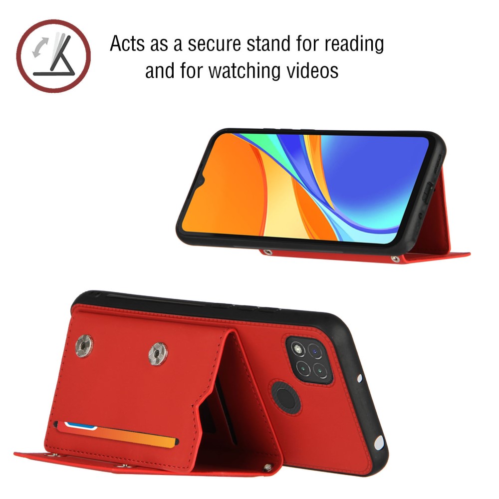 Xiaomi Redmi 9C Skal Kickstand Med Kortfack Rd