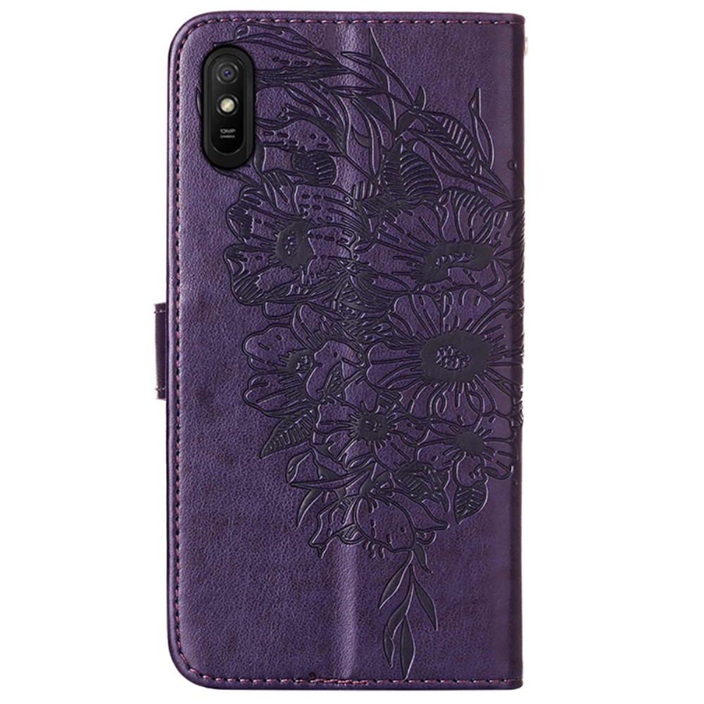 Xiaomi Redmi 9A / 9AT Fodral Butterfly Lila