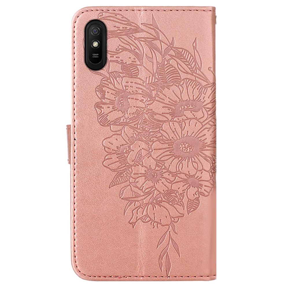 Xiaomi Redmi 9A / 9AT Fodral Butterfly Rosguld