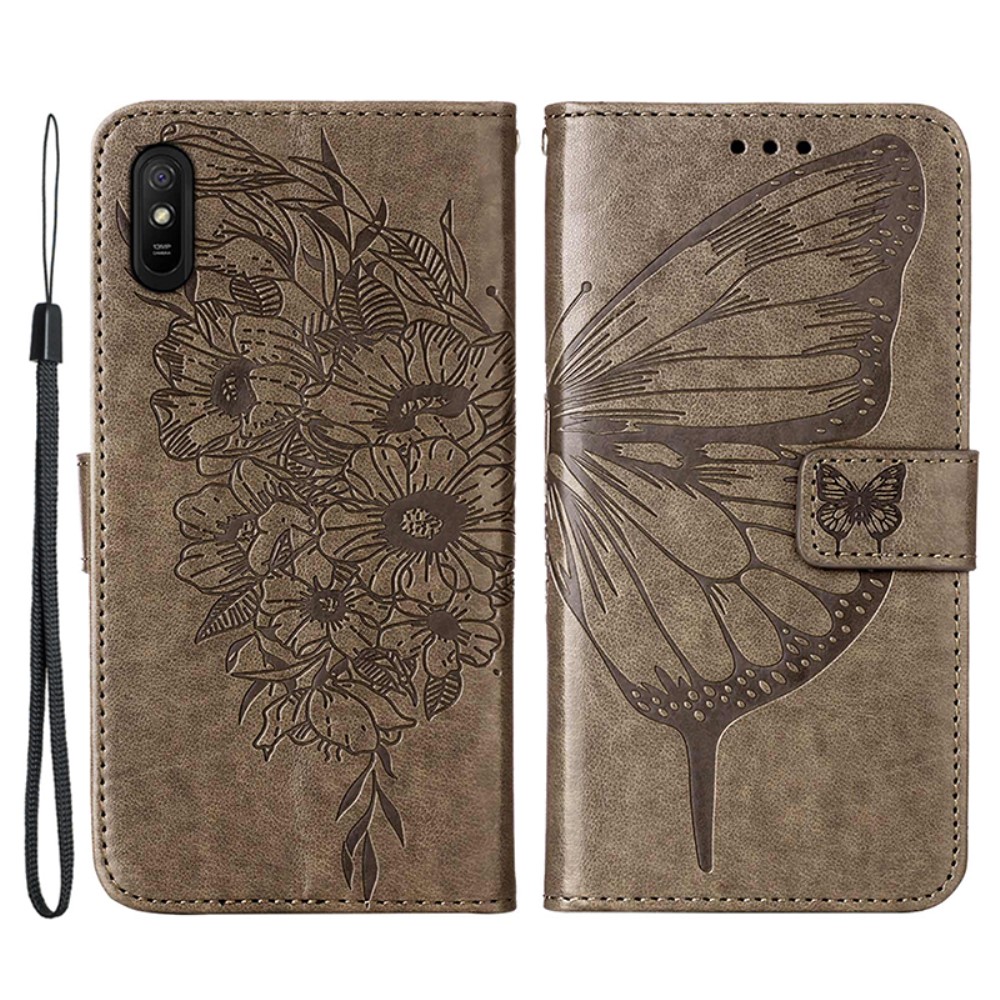 Xiaomi Redmi 9A / 9AT Fodral Butterfly Gr