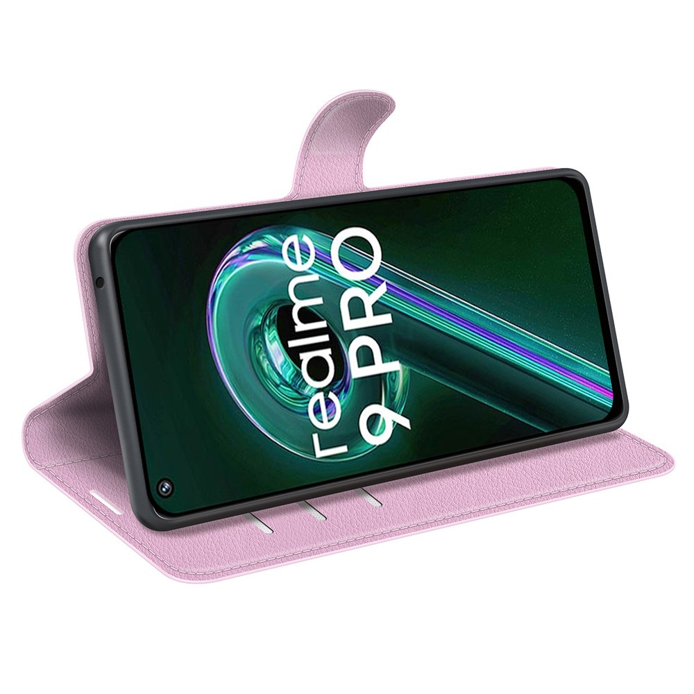 OnePlus Nord CE 2 Lite 5G Fodral Litchi Textur Ljus Rosa
