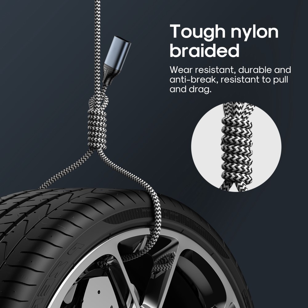 JOYROOM 2m Förlängning Kabel 3A USB-A Hane - USB-A Hona Flätad Nylon